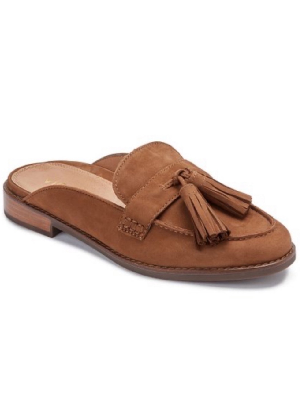 Vionic Reagan Nubuck Suede Leather Mule Tassel Loafers 11